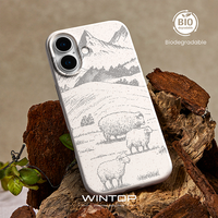 Coque de téléphone en TPU avec paille de blé biodégradable écologique personnalisée pour iPhone 17 Pro Max Modèles de conception d'accessoires mobiles durables