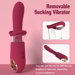 Jouets sexuels Zope PINKZOOM pour elle, stimulateur clitoridien vibrant avec effet <span class=keywords><strong>de</strong></span> léchage <span class=keywords><strong>de</strong></span> langue, bâton <span class=keywords><strong>de</strong></span> massage vibrant 2 en 1, vibrateur suceur vaginal - Product Image 3