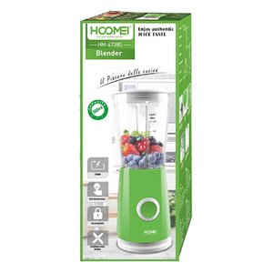 * Sbocco * frullatore elettrico da cucina 400mL 170W per frutta e verdura con modalità impulso 4 lame in acciaio inox colore rosso-casa - Product Image 3