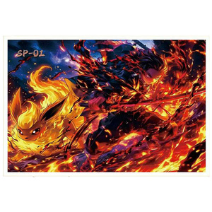 100 Piezas de Tarjetas de Anime de <span class=keywords><strong>10</strong></span>*15cm, <span class=keywords><strong>Firefox</strong></span> Creative Pikaqu Demon CCG Slayer, para Transmisiones en Vivo, Venta al Por Mayor - Product Image 1