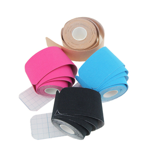 Bande de kinésiologie en coton multicolore de 5 m, bande adhésive en coton pour la thérapie, bande de kinésiologie sportive, bande de kinésiologie avec logo imprimé - Product Image 4