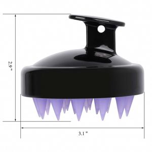 New $0.15 <b>Round</b> Silicon Bath <b>Brush</b> /Dry Hair Detangler Scalp Massage Shampoo <b>Brush</b> - Product Image 3