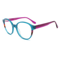 Montures de lunettes de vue unisexes ovales simples et durables de haute qualité, de style européen et américain, de Wenzhou Beiyuan, avec miroir plat transparent et tendance