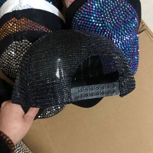 Nueva Gorra de Béisbol con Diamantes, Visera Curva, Gorra Trucker de Malla para Mujer, para Exteriores, con Pedrería - Product Image 6