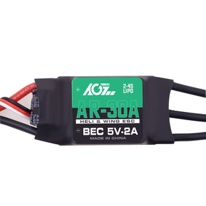 AGFRC AR-<span class=keywords><strong>30A</strong></span> 2-4S Brushless 5V/2A <span class=keywords><strong>Hobbywing</strong></span> 24g <span class=keywords><strong>30A</strong></span> ESC linéaire pour avions à aile fixe et hélicoptères - Product Image 5