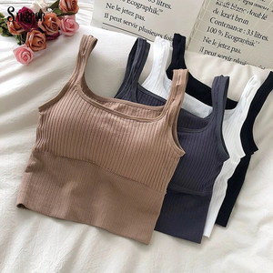 Soutien-gorge tube à bretelles larges pour femmes, lingerie confortable, sous-vêtement une pièce, haut court sans couture, débardeur - Product Image 1