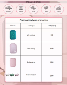 Tùy chỉnh tùy chỉnh du lịch di động có thể gập lại màn hình cảm ứng mỹ phẩm lưu trữ trang điểm tổ chức hộp với LED ánh sáng gương - Product Image 5