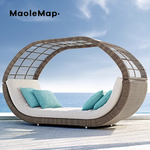 Ensemble de mobilier d'extérieur en aluminium canapé tressé de jardinage chaise longue en rotin gentong restaurant patio <span class=keywords><strong>transat</strong></span> piscine chaises en osier - Product Image 2