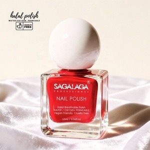SAGALAGA 12ml <span class=keywords><strong>Vernis</strong></span> à ongles respirant Halal <span class=keywords><strong>pour</strong></span> femmes musulmanes, compatible Wudu, séchage rapide, sans 21 composants nocifs, logo personnalisé - Product Image 3