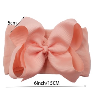 โอเคโบว์รัดผมผ้าไนลอนยืดหยุ่น6นิ้วแบบนุ่มสำหรับเด็กวัยหัดเดิน - Product Image 4