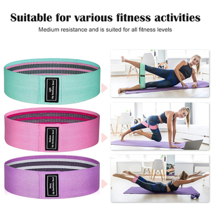 Fasce di resistenza Yoga Set di avviamento per le donne Set di elastici per esercizi di allenamento per le gambe del bottino elastiche <span class=keywords><strong>Pilates</strong></span> flexband - Product Image 6