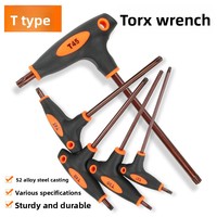 Set Kunci Torx T-Handle Starline Baja S2 Kelas Industri Anti-selip Hex Allen Key