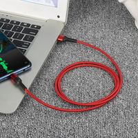 Kabel kepang nilon 3ft 6 kaki 10 kaki 5A tipe C, kabel Data Usb cepat isi daya Cepat USB Tipe C kabel pengisi daya UCB24 terlaris