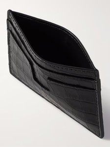 Portefeuille mince de luxe de haute qualité imprimé alligator avec logo personnalisé Porte-cartes en cuir véritable pour cadeau d'hôtel - Product Image 4