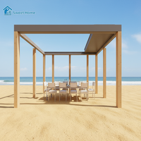 Pergola en aluminium Sweet Home - Design moderne et écologique, imperméable, montage facile, système extérieur complet, maison d'été haut de gamme