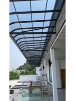 Outdoor Aluminium Dach Polycarbonat Regenschutz Markise Baldachin PC Wasserdichtes Fenster für