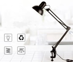 Manicure Table Lamp Nail Desk Night Light Fixture With Clamp <b>Computer</b> Office <b>Accessories</b> Vintage LED Folding Book Read Writing - Product Image 6