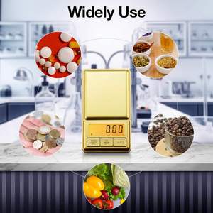 Batterie betriebene Gram Balance Mini Elektronische Taschen waage 200g/0,01g Kapazität Edelstahl für die Gewichts messung von Goldschmuck - Product Image 5