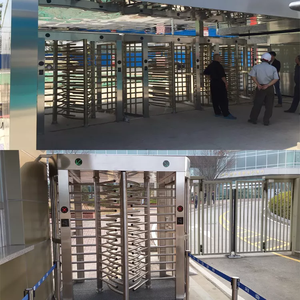 Tourniquet à hauteur totale à voie simple ou double 304S avec contrôle d'accès par reconnaissance faciale, portail rotatif pour atelier - Product Image 6