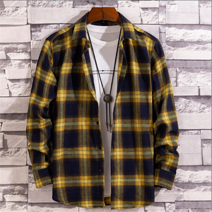 <span class=keywords><strong>Chemise</strong></span> à <span class=keywords><strong>carreaux</strong></span> <span class=keywords><strong>rouge</strong></span>, <span class=keywords><strong>noir</strong></span> <span class=keywords><strong>et</strong></span> bleu décontractée pour <span class=keywords><strong>homme</strong></span>, <span class=keywords><strong>chemise</strong></span> à manches longues infroissable, sans repassage, version coréenne, coupe ajustée - Product Image 6