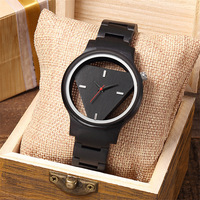 Özel Logo Mens lüks ahşap bambu kol saati büyük yüz Analog ekran ile 12 ay son yaş için Seiko kuvars hareketi