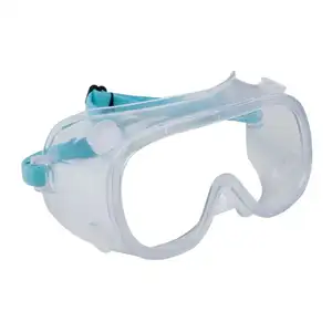 HBC透明护目镜Ansi z87.1耐刮擦冲击全封闭可调松紧带安全护目镜
