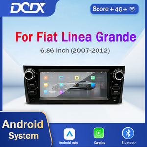 Android 15 6.86" pour Fiat Grande Punto Linea 2007 - 2012 Lecteur DVD de voiture avec Bluetooth, CarPlay sans fil, Auto DSP, écran - Product Image 1