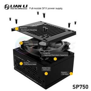 Fuente de Alimentación LIAN LI PSU 750w SFX para ITX, Color Negro, 80 PLUS GOLD, 91% de Eficiencia, Completamente Modular para Juegos, LIAN LI PSU 7 - Product Image 3