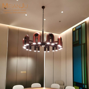 Lámpara <span class=keywords><strong>Colgante</strong></span> Moderna en Forma de U con Múltiples Cabezales Metálicos para Restaurante, Hotel, Sala de Estar, Lámpara de Techo LED de Diseño Nórdico - Product Image 1