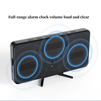Led Spiegel Digitale Wekker Telefoon Usb Opladen Tafelklok Make-Up Despertador Reloj