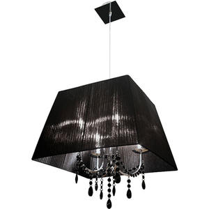 Lámpara de techo LED moderna OLYMPIA diseño cuadrado con 4xE14 negro/cromo IP65 para sala de estar certificada por SAA - Product Image 1