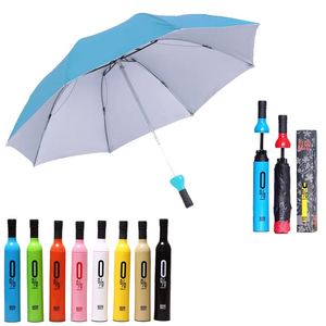 Wsy203 Promotional Gift <b>Wine</b> <b>Bottle</b> Shape Advertising Windproof Logo Print Luxury Promo Branded Diy Umbrella Custom - Product Image 1