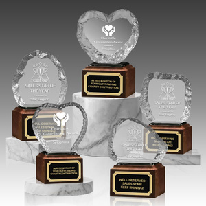 Set di Trofei in Cristallo K9 di Lusso per Riconoscimenti Aziendali, Vendite, Beneficenza, Squadre, Premi Annuali, Souvenir con Base Personalizzata - Product Image 1