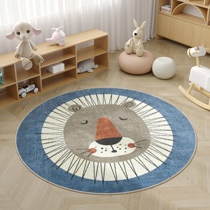 Alfombra Redonda Moderna para Dormitorio Infantil, Alfombra de Área Fácil de Cuidar con Lindos Dibujos Animados para Estudiar y Leer, Alfombra Perfecta para el Pie de la Cama - Product Image 6
