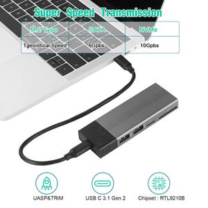 OEM USB 3.<span class=keywords><strong>2</strong></span> Gen <span class=keywords><strong>2</strong></span> 10Gbps bebas alat MKey (kunci B + M) adaptor HDD pembaca SSD USB-C 3.0 Hub M.<span class=keywords><strong>2</strong></span> NVMe SSD - Product Image 5