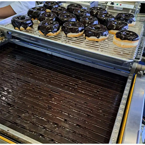 Máquina Automática para Glasear Donuts de Acero Inoxidable a <span class=keywords><strong>Precio</strong></span> de Fábrica, Máquina para Recubrir con Chocolate Galletas, Pasteles y Panes - Product Image 3