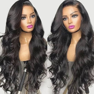 Parrucche frontali in pizzo da 40 pollici 13x6 HD capelli umani completamente frontali in pizzo HD venditore di parrucche senza colla allineate per cuticole di capelli umani vergini - Product Image 2