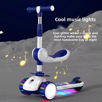 Three-Wheel <strong>Scooter</strong> for Kids 1-12 Years Old Baby Boys and Girls Pedal Can-Ride Slippery Car Plastic Material