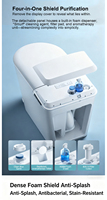 WC intelligent à chasse d'eau automatique, bidet en céramique intelligent avec écran LED et température réglable pour salle de bain moderne
