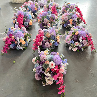 Bunga Hydrangea Anggrek Sutra Imitasi Hijau Ukuran Kecil 30cm B113, Dekorasi Pernikahan, Pesta Ulang Tahun