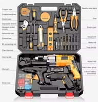 Kit combiné de perceuse à percussion multifonctionnelle de luxe 72 pièces, outils électriques, kit d'outils pour voiture, ensembles d'outils de perçage de câbles