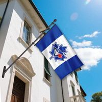 Drapeau de baseball des Blue Jays de Toronto en gros, bannière double face en polyester pour supporters de l'équipe sportive, pour les fans, le stade, la maison et l'extérieur