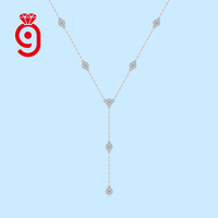 Pendentif en argent plaqué argent avec moissanite VVS, collier en argent sterling 925, bijoux de mode pour femmes