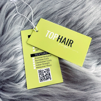 Étiquettes de cheveux en papier épais de luxe Logo personnalisé étiquettes volantes texturées écologiques pour perruque étiquettes de taille imprimées étiquettes vêtements