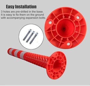 交通デリニーターポストフレキシブルポスト750mmフレキシブルデリニータードライブウェイPU交通安全警告ボラード - Product Image 3