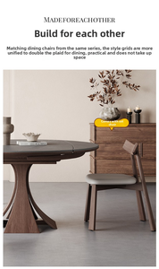 <span class=keywords><strong>Table</strong></span> et chaises de salle à manger pliantes en bois massif de style du milieu du siècle, petit appartement familial, <span class=keywords><strong>table</strong></span> <span class=keywords><strong>ronde</strong></span> rétractable en dalle de roche. - Product Image 5