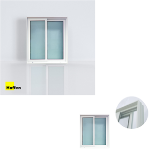 Ventana corredera Hoffen Plus uPVC 100x110 con marco blanco y mosquitera, insonorizada e impermeable, procedente de Tailandia. - Product Image 6