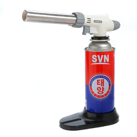 Torche à flamme de cuisine portable de style campagnard noire, briquet électronique à souder, recharge de gaz en plastique, certifié CE, torche de cuisine