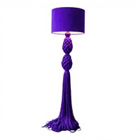 Lampe sur pied en corde de coton créative avec pompon, design unique, taille personnalisée, LED E27, décoration artistique moderne