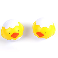 Balles anti-stress en mousse PU jaunes en forme de canard, personnalisables avec logo, jouets à presser promotionnels, jouets anti-stress en forme d'animaux, vente chaude